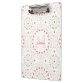 Porte-bloc Blush Rose Mandala Monogrammé Chic (Gauche)