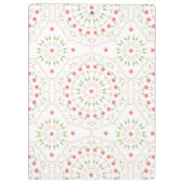 Porte-bloc Blush Rose Mandala Monogrammé Chic (Dos)