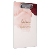 Porte-bloc Blush Rose Terracotta Abstrait Monogrammé (Swatch)