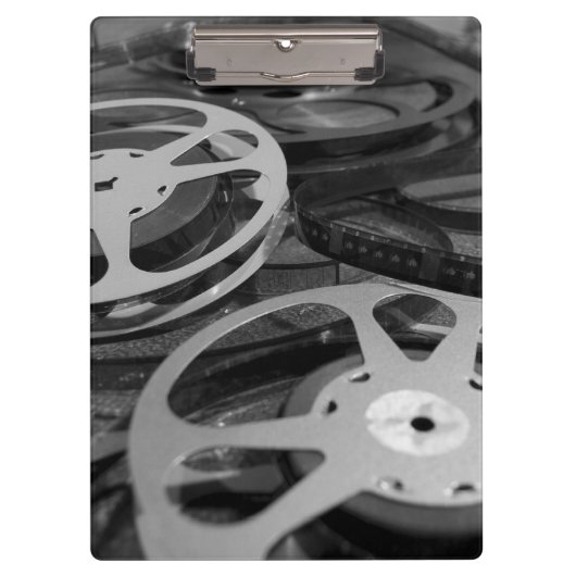 Porte-bloc Bobines de film du cru 35mm noires et blanches (Devant)