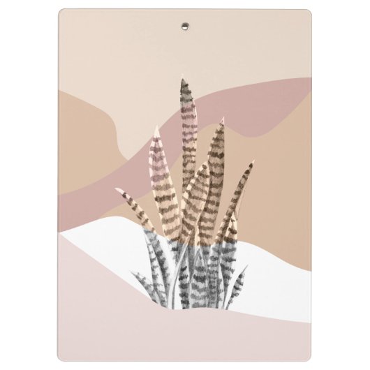 Porte-bloc Boho Abstrait Moderne Succulente (Dos)