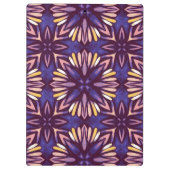 Porte-bloc Boho Blossom : Motif Floral Artistique Violet (Dos)