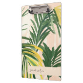 Porte-bloc Boho Blush Green Tropical Palm Plage Feuille (Gauche)