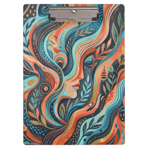 Porte-bloc Boho Chic Déesse Spirituelle avec Feuilles
