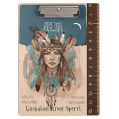 Porte-bloc Boho Chic Esprit Libre Plumes Attrape-Rêves (Devant)