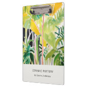 Porte-bloc Boho Chic Green Tropical Leafy Foliage Botanical (Gauche)