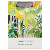 Porte-bloc Boho Chic Green Tropical Leafy Foliage Botanical (Devant)