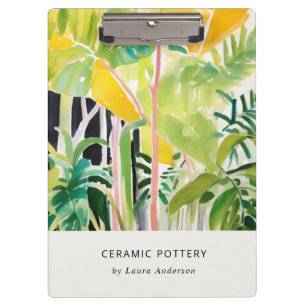 Porte-bloc Boho Chic Vert Feuillage Tropical Botanique
