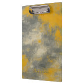 Porte-bloc Boho Elegance Abstraite moutarde & Gris Art (Gauche)