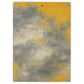 Porte-bloc Boho Elegance Abstraite moutarde & Gris Art (Dos)