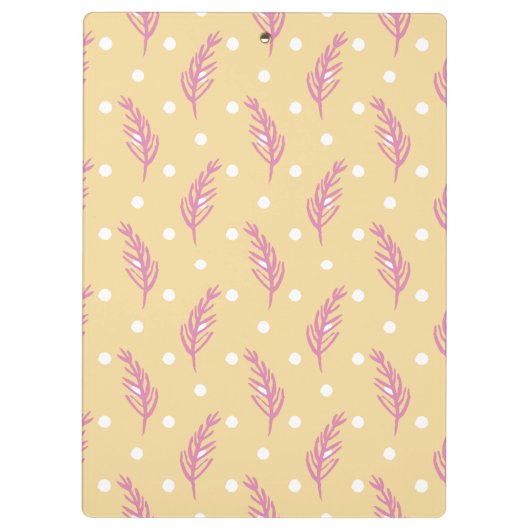 Porte-bloc Boho Feuilles & points White Pink Cream Custom (Dos)