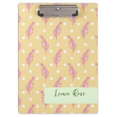 Porte-bloc Boho Feuilles & points White Pink Cream Custom (Devant)