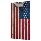 Porte-bloc Bois affligé par cool de drapeau américain (Gauche)