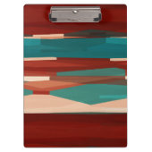 Porte-bloc Bois et turquoise (Devant)