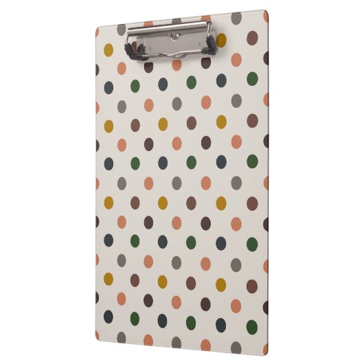 Porte-bloc Bois Tons Terre Clair Motif Points Design (Gauche)