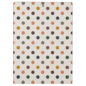 Porte-bloc Bois Tons Terre Clair Motif Points Design (Dos)
