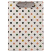 Porte-bloc Bois Tons Terre Clair Motif Points Design (Devant)