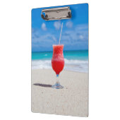 Porte-bloc Boisson de fraise fraîche sur la plage (Gauche)