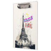 Porte-bloc Bonjour Paris coloré (Gauche)