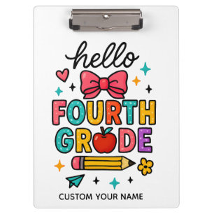 Porte-bloc Bonjour Quatrième Année Coloré