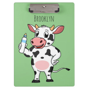 Porte-bloc Bonne vache avec dessin animé de biberon