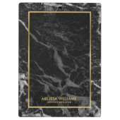 Porte-bloc Bordure or en pierre de marbre noir (Dos)