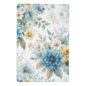 Porte-bloc botanique pastel bleu jaune mini (Dos)