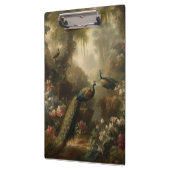 Porte-bloc Botanique : trois paons dans le jardin anglais (Gauche)