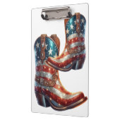 Porte-bloc Bottes de cow-boy Drapeau Américain Bling (Gauche)