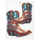 Porte-bloc Bottes de cow-boy Drapeau Américain Bling (Dos)