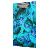 Porte-bloc Boucles turquoise et bleue en optique 3D (Gauche)