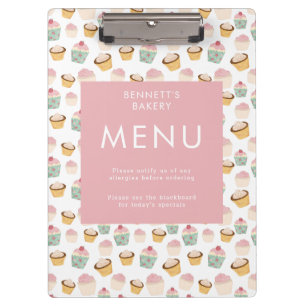 Porte-bloc Boulangerie Cupcake Business Menu