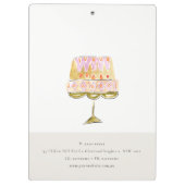 Porte-bloc Boulangerie de gâteau couleur pastel minimum (Dos)