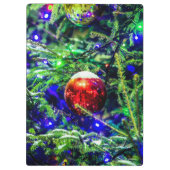 Porte-bloc Boule rouge arbre de Noël vert (Dos)