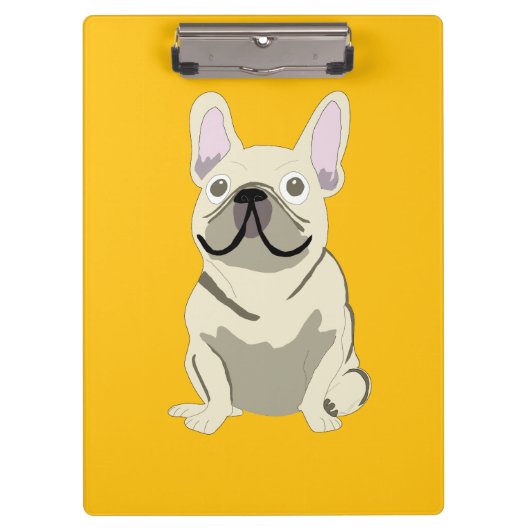 Porte-bloc Bouledogue français crème, (Devant)