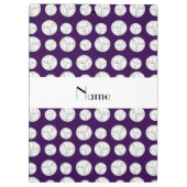 Porte-bloc Boules pourpres nommées personnalisées de (Dos)