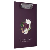 Porte-bloc Bouquet floral de prune d'ivoire moderne violet (Swatch)