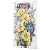 Porte-bloc Bouquet jaune et bleu (Gauche)