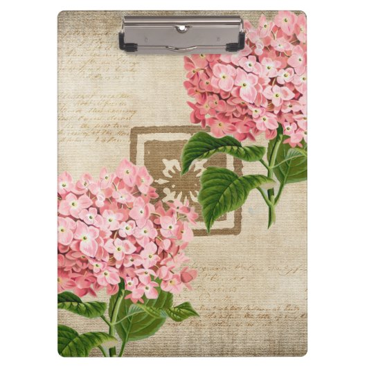 Porte-bloc Bouquets d'Hydrangea Rose II (Devant)