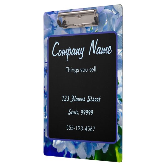 Porte-bloc Bouquets d'hydrangées bleu violet (Gauche)