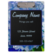 Porte-bloc Bouquets d'hydrangées bleu violet (Devant)