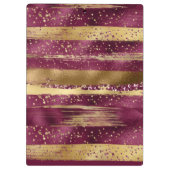 Porte-bloc Bourgogne moderne, pinceaux dorés et monogramme (Dos)