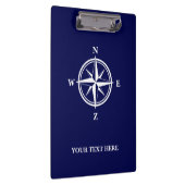 Porte-bloc Boussole marine bleu et blanc coutume (Swatch)