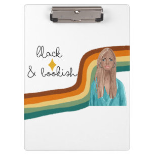 Porte-bloc Bouton noir et livre de café rétro