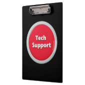 Porte-bloc Bouton Panique rouge du support technique (Gauche)