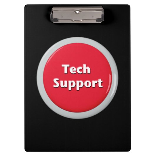 Porte-bloc Bouton Panique rouge du support technique (Devant)