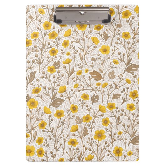 Porte-bloc Boutons jaunes et bruns (Devant)