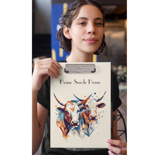 Porte-bloc Bovins de ferme Scandi, sur mesure