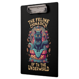 Porte-bloc Bow au monarque Feline de l'enfer Éffrayant