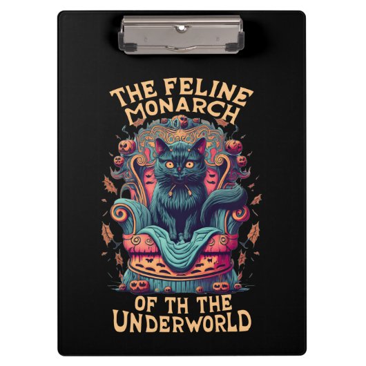 Porte-bloc Bow au monarque Feline de l'enfer Éffrayant (Devant)